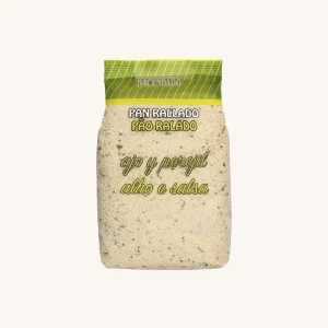 Hacendado Breadcrumbs with garlic and parsley (pan rallado - ajo y perejil), bag 500g