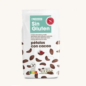 Eroski gluten-free chocolate petals cereals (Pétalos de chocolate sin gluten), bag 400g